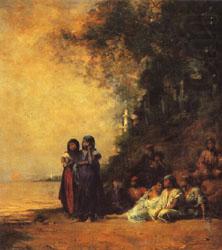 Eugene Fromentin Egyptian Women on the Edge of the Nile oil painting picture